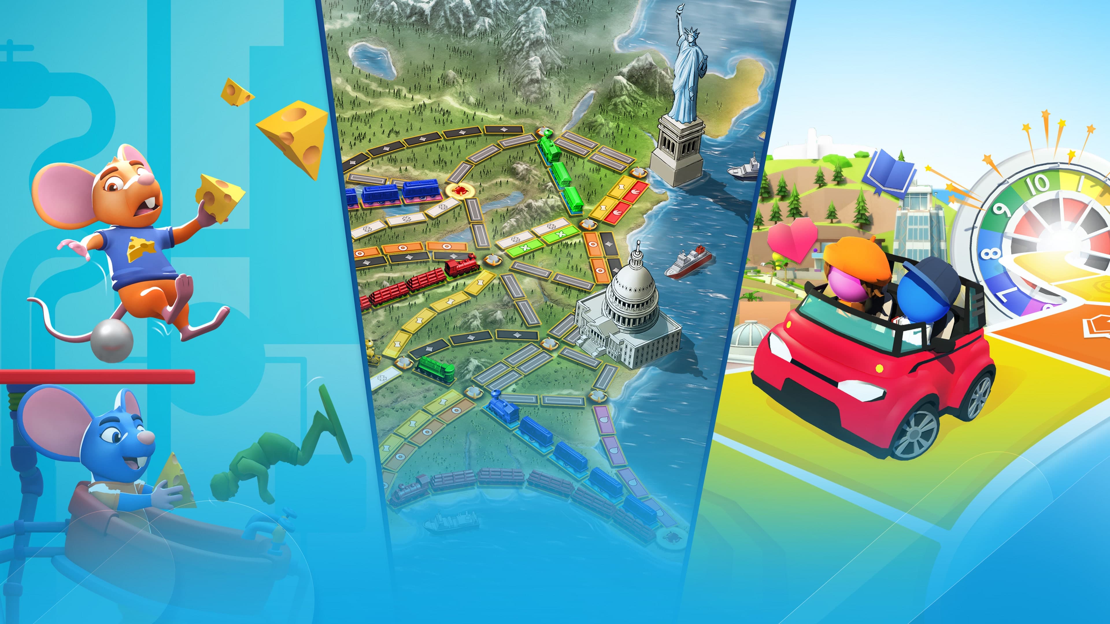 Pacchetto Giochi da Tavolo per Famiglie - Ticket to Ride®, Topini in trappola , Il Gioco Della Vita 2 PS4 Price Italia